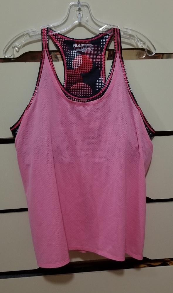 Fila XXL pink tank with built in bra